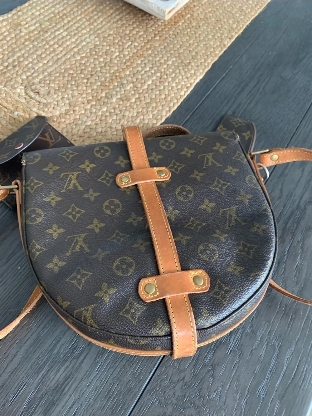 Louis Vuitton Monogram Canvas Crossbody Saddle Bag in Brown and Tan - Picture 13 of 16